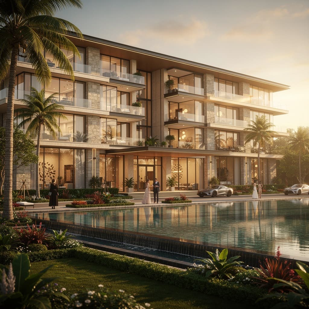 High-end real estate project visualized through cinematic 3D storytelling